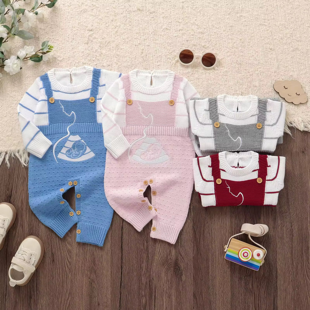 Signature Bi-Color Knit Onesie