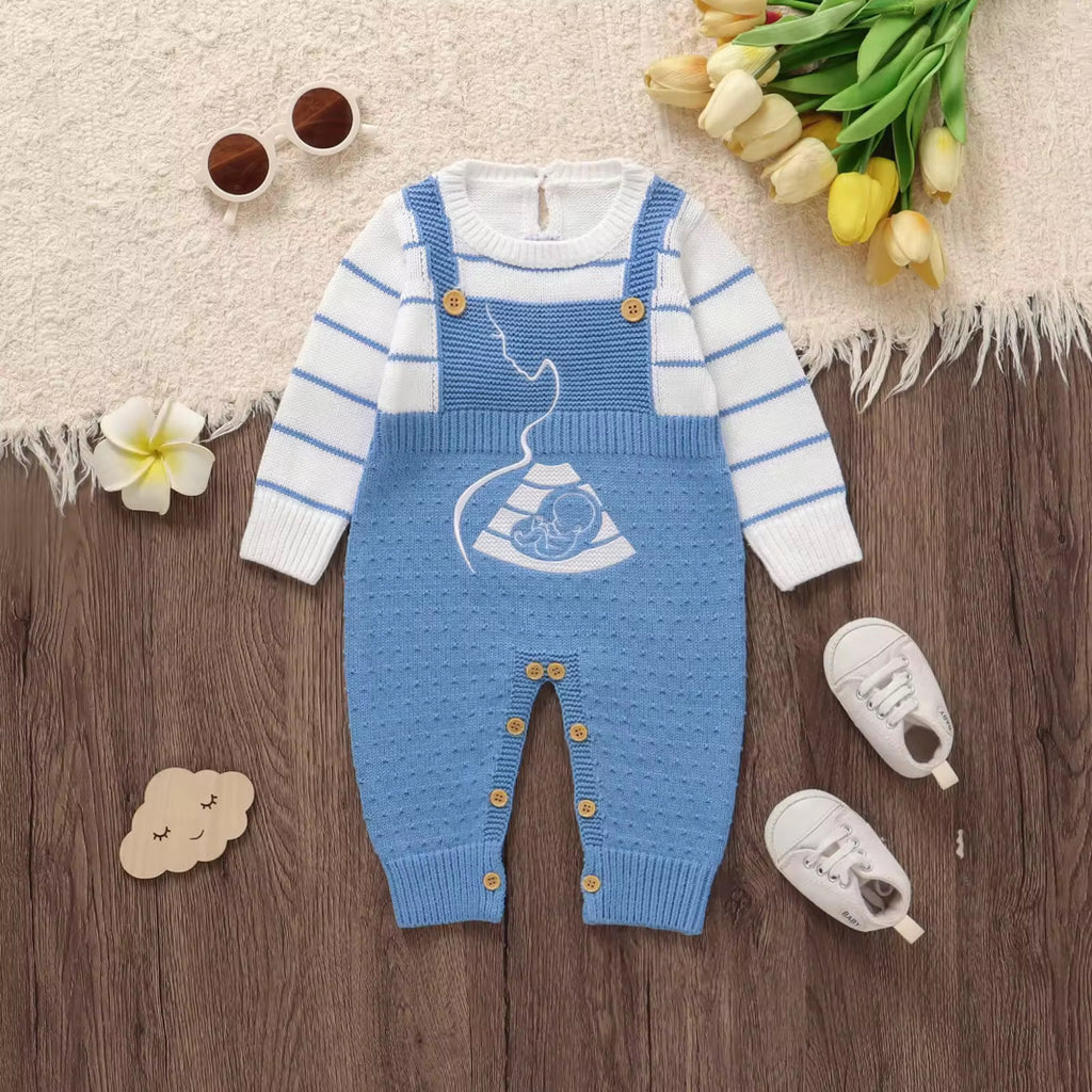 Signature Bi-Color Knit Onesie