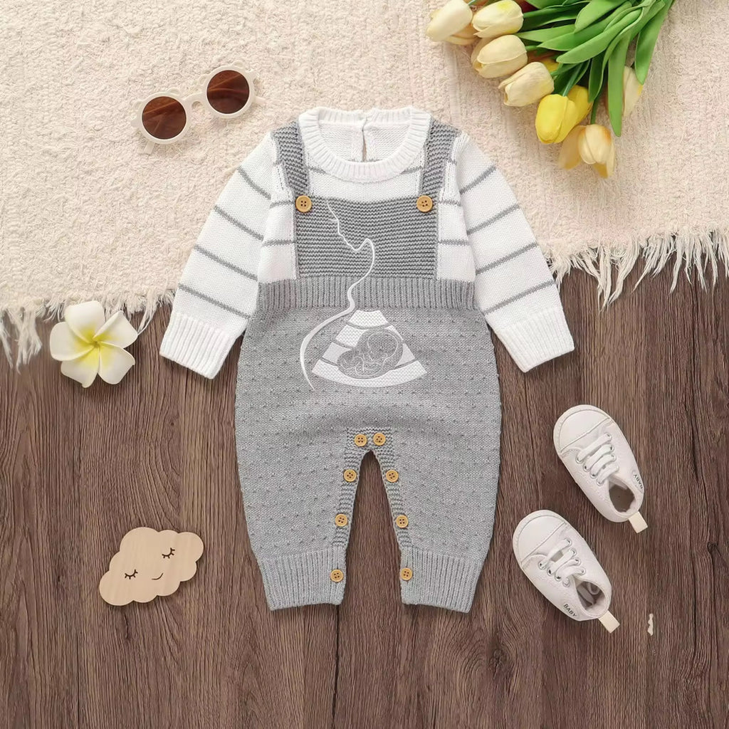 Signature Bi-Color Knit Onesie