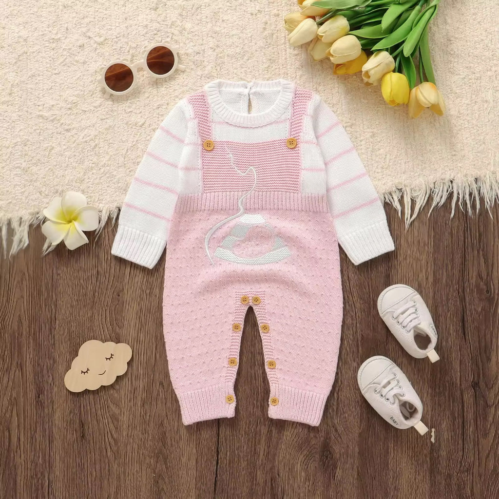 Signature Bi-Color Knit Onesie