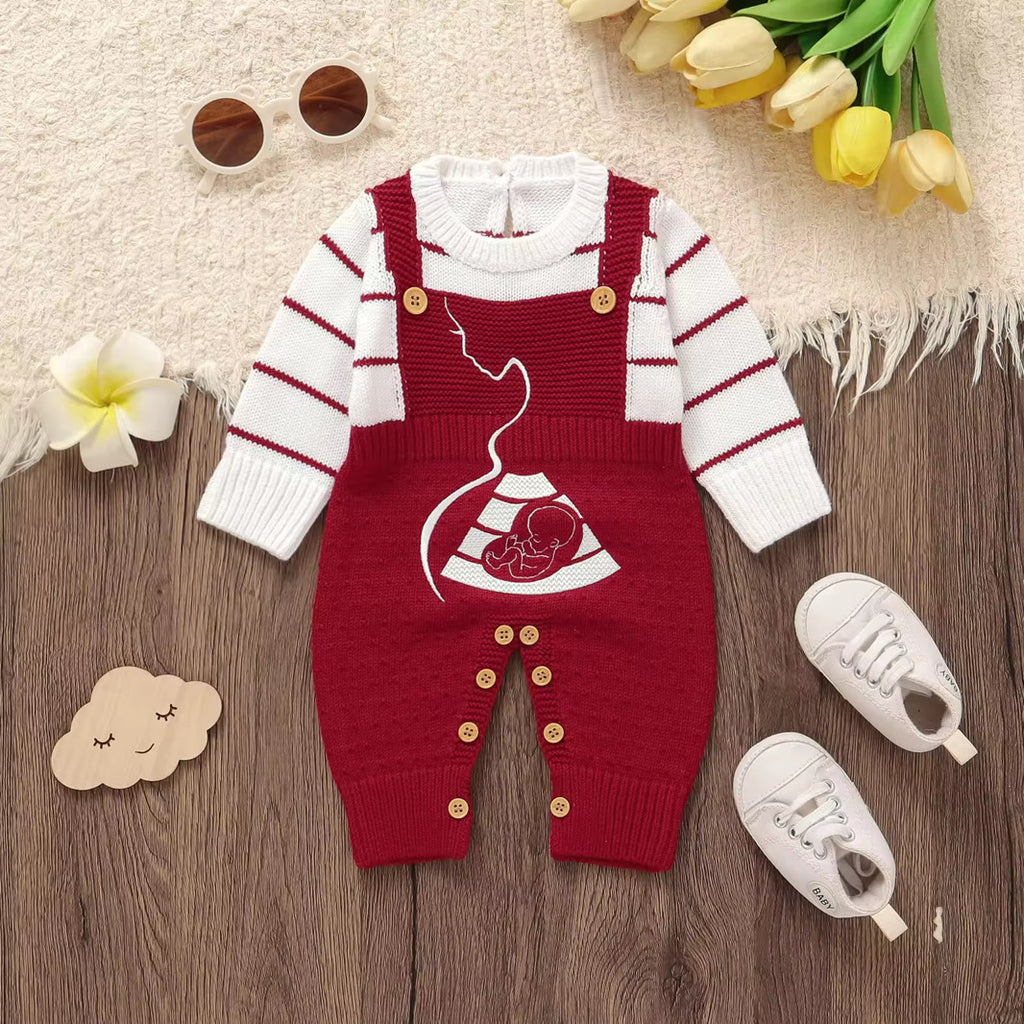 Signature Bi-Color Knit Onesie